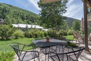 Condo, 1 Bedroom | Outdoor dining - Ground Floor On River Trail, Walk To Ski 1 Bedroom Condo by RedAwning (Telluride)