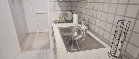Departamento (One Bedroom Apartment) | Cocina privada | Refrigerador