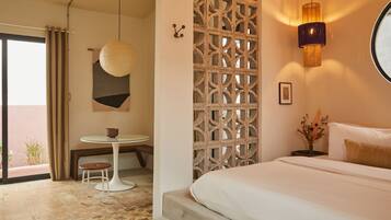 Romantische studio suite | Hypoallergeen beddengoed, bedden met traagschuimmatrassen