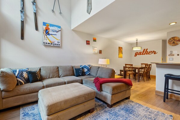 Condo, 2 Bedrooms | Living area - Ski In/out Lift 7! Deck, Hot Tub, Garage Parking 2 Bedroom Condo by RedAwning (Telluride)