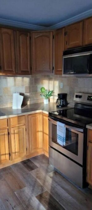 Fridge, oven, stovetop, dishwasher