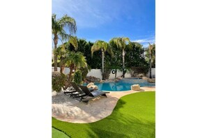 Outdoor pool, a heated pool