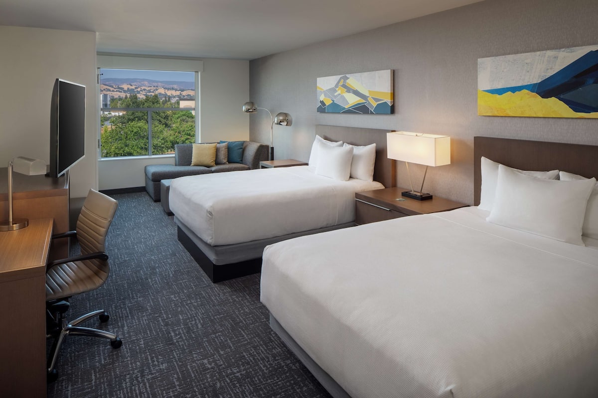 Room, 2 Queen Beds | 1 bedroom, in-room safe, desk, laptop workspace