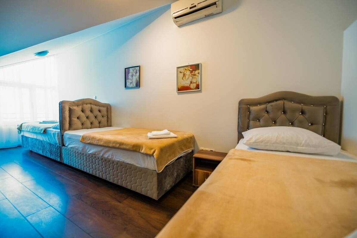 Premium bedding, memory-foam beds, free WiFi, bed sheets