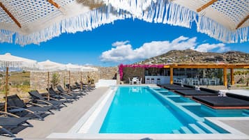 2 outdoor pools, open 9:00 AM to 9:00 PM, sun loungers