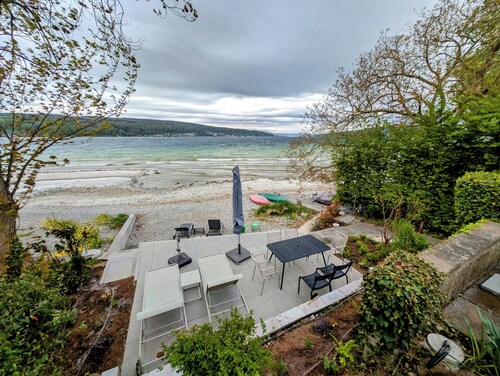 Fewo Findling direkt am See mit eigenem Strand,  tollem Seeblick und Terrasse