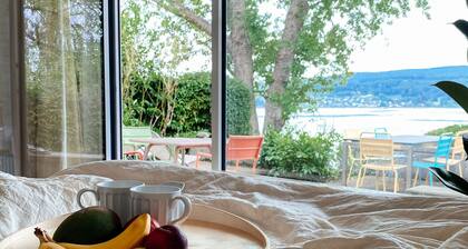 Fewo Findling direkt am See mit eigenem Strand, tollem Seeblick und Terrasse