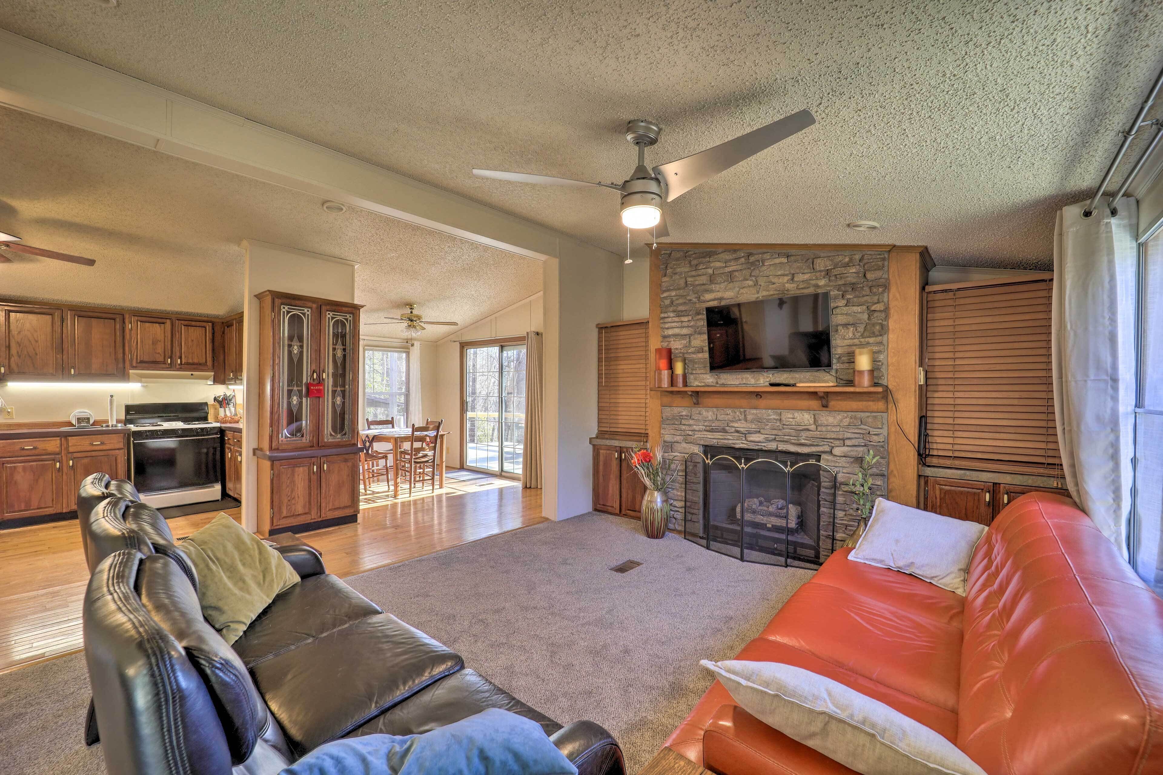 Riverfront Spruce Pine Rental, Trout Fishing!