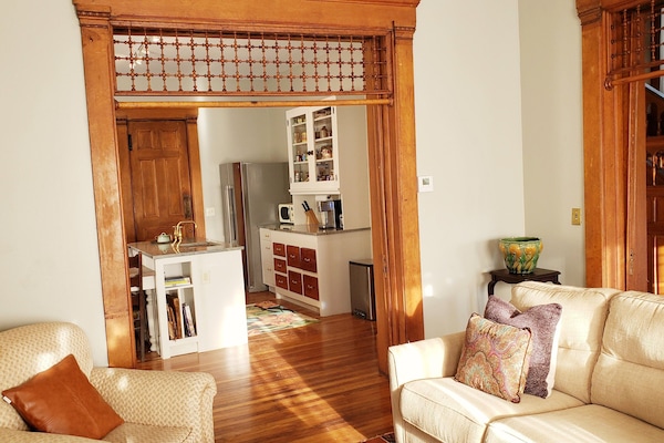 Living Room flows into Dining Area