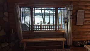 Interior - Luxurious Northwoods Log Lake house with over 500ft of lake frontage on 15 acres (Dunbar)