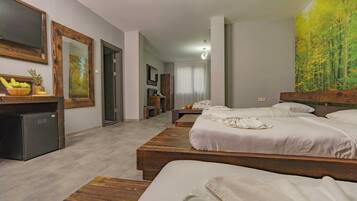 Family Room, Multiple Beds, Non Smoking, River View | Premium bedding, minibar, in-room safe, individually decorated