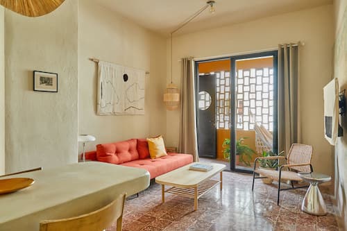 Design Apartment | Living area | 43-inch Smart TV with digital channels, TV