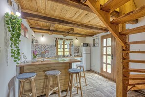 Fridge, microwave, stovetop, electric kettle - Rural House With Wellness (Sveti Ivan Zelina)