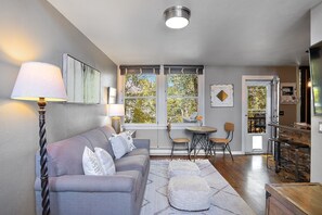 Condo, 1 Bedroom | Living area - Snowy Peak Views From Living Room, 2 Parking Spaces, Walk To Ski 1 Bedroom Condo by RedAwning (Telluride)