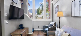 Snowy Peak Views From Living Room, 2 Parking Spaces, Walk To Ski 1 Bedroom Condo by RedAwning