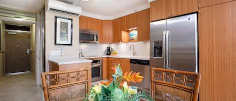 Condo, 2 Bedrooms | Private kitchen | Coffee/tea maker, fridge, oven, toaster