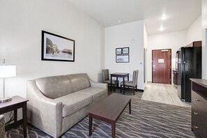 Down duvets, pillow-top beds, desk, laptop workspace