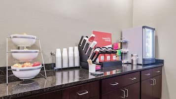 Free daily self-serve breakfast