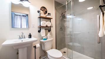 Douche, serviettes fournies