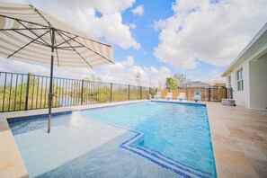 Outdoor pool, a heated pool