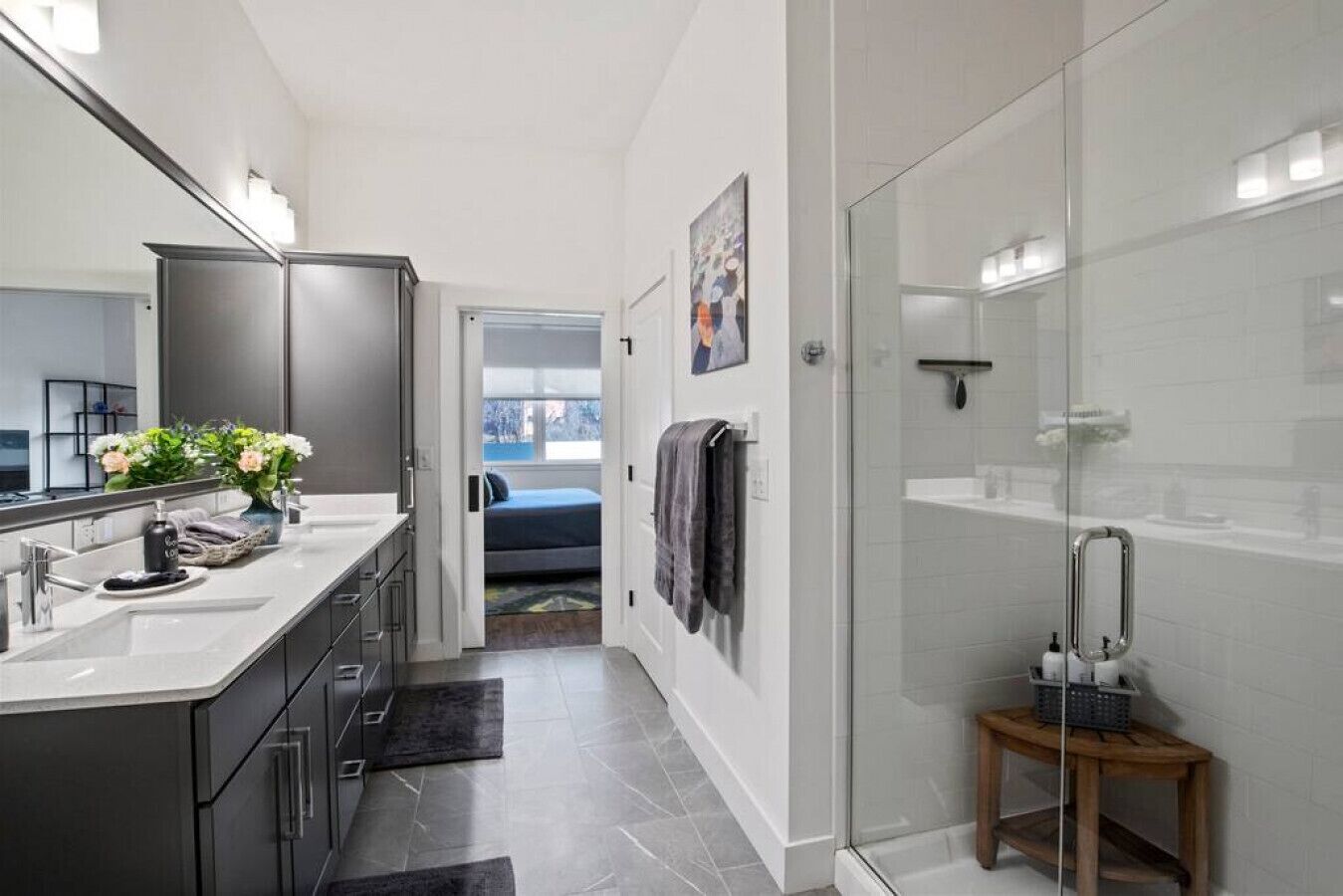 Hair dryer, towels