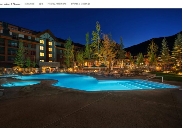 屋外プール、温水プール