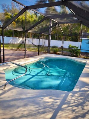 A heated pool
