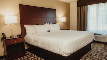 Pillowtop beds, desk, laptop workspace, iron/ironing board