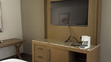 32-inch flat-screen TV with satellite channels, TV