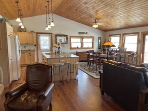 TV, video library - Charming 2 bedroom cottage overlooking Arnold Lake under 10 min to CDP (Milford)