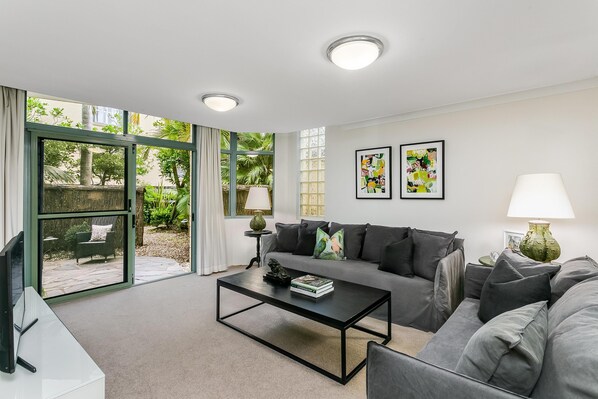 Living area - Cammeray - CAMM4 - Amherst St - Sunny 2BR Ground Floor Retreat with Courtyards Near Cammeray Village (Cammeray)