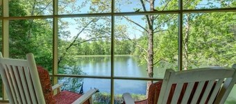 Waterfront cabin in the mountains. Peaceful, relaxing setting.
