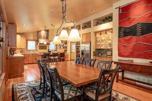 Dining - Private Waterfront Home, Wood Burning Fireplace, Swan River Summer Escape (Bigfork)