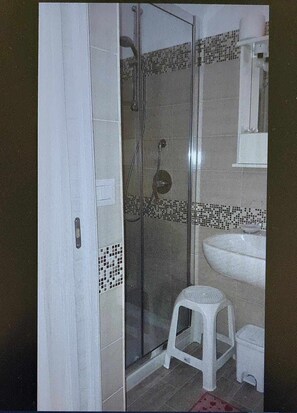Dusche, Haartrockner, Bidet, Handtücher