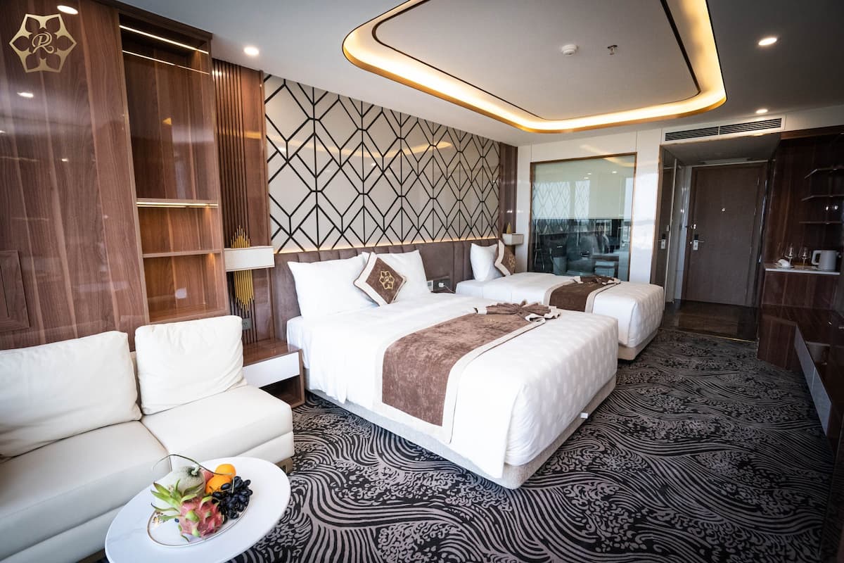 2 chambres, literie de qualité supérieure, minibar, bureau