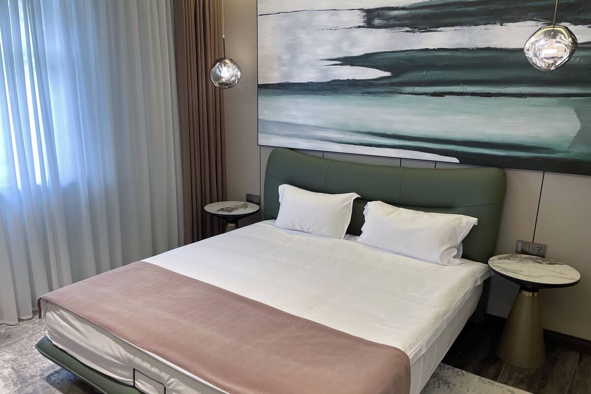 Deluxe-Doppelzimmer | Schreibtisch, schallisolierte Zimmer, kostenloses WLAN, Bettwäsche