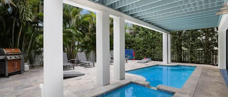 A heated pool