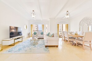 Deluxe 3BR Apartment plus maids room | Living area