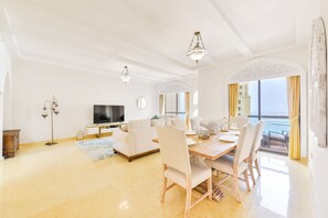 Deluxe 3BR Apartment plus maids room | Living area