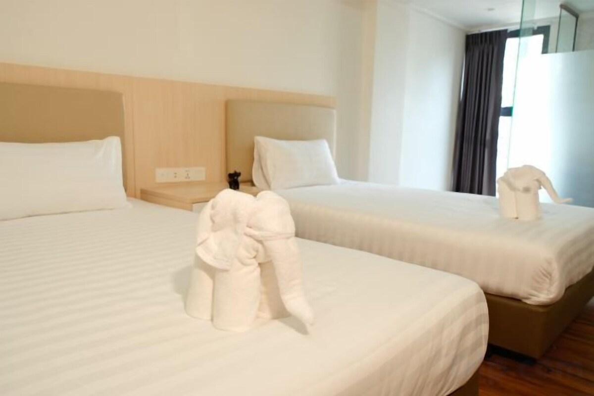 Iron/ironing board (on request), WiFi (free), bed sheets