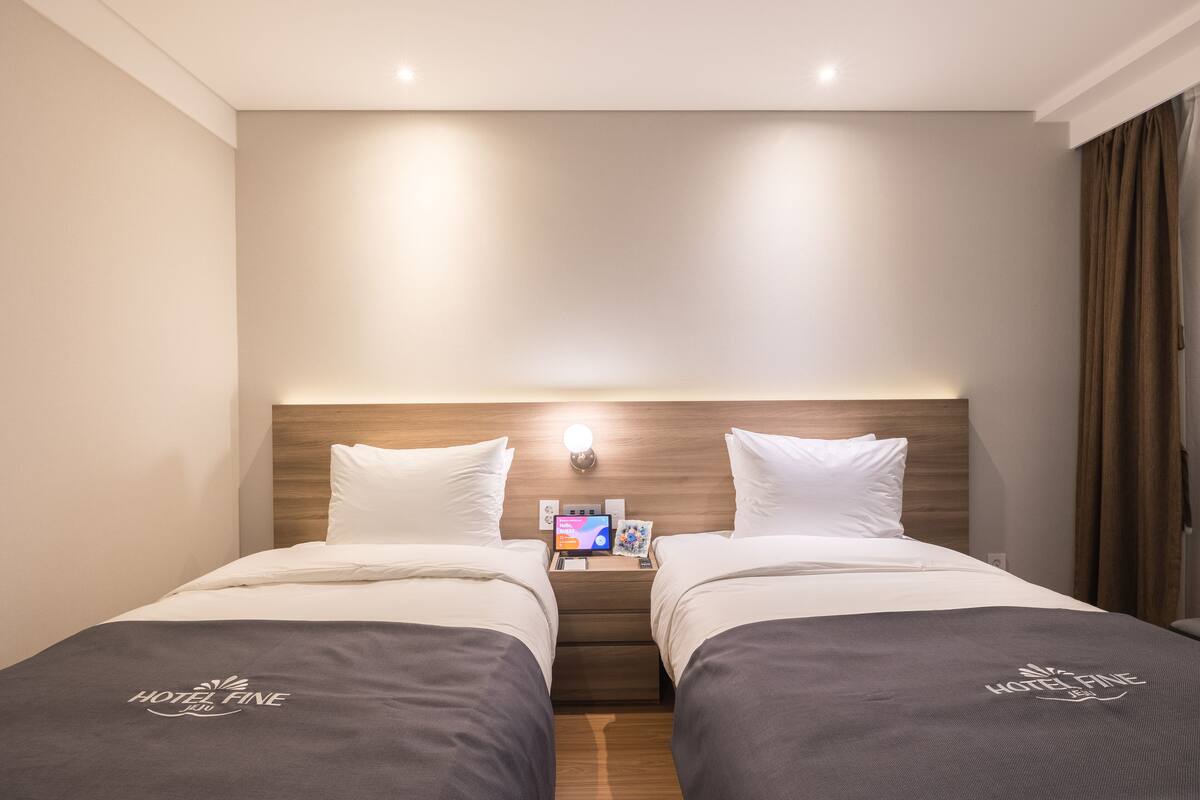 Habitación estándar con 2 camas individuales | Wifi gratis y ropa de cama