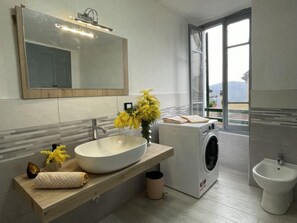 Hair dryer, towels