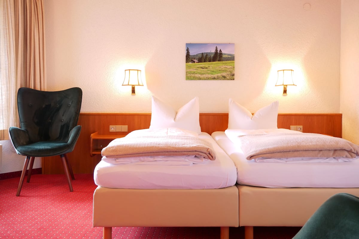 Classic Triple Room | Living area | 40-inch flat-screen TV with satellite channels, TV, tablet