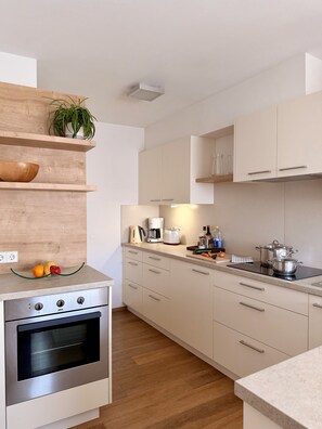 Fridge, oven, stovetop, dishwasher