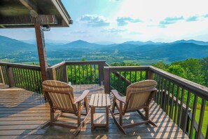 Terrace/patio - INDOOR POOL, game room, theatre room, firepit, insane mountain view! Sleeps 22! (Sevierville)