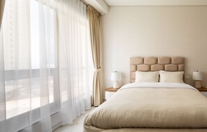 Studio, Sea View | Premium bedding, in-room safe, desk, laptop workspace - Academia Land JBR (Dubai)
