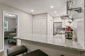 Fridge, microwave, oven, stovetop - Isle of Palms Home-close to Mayo and beach (Jacksonville)