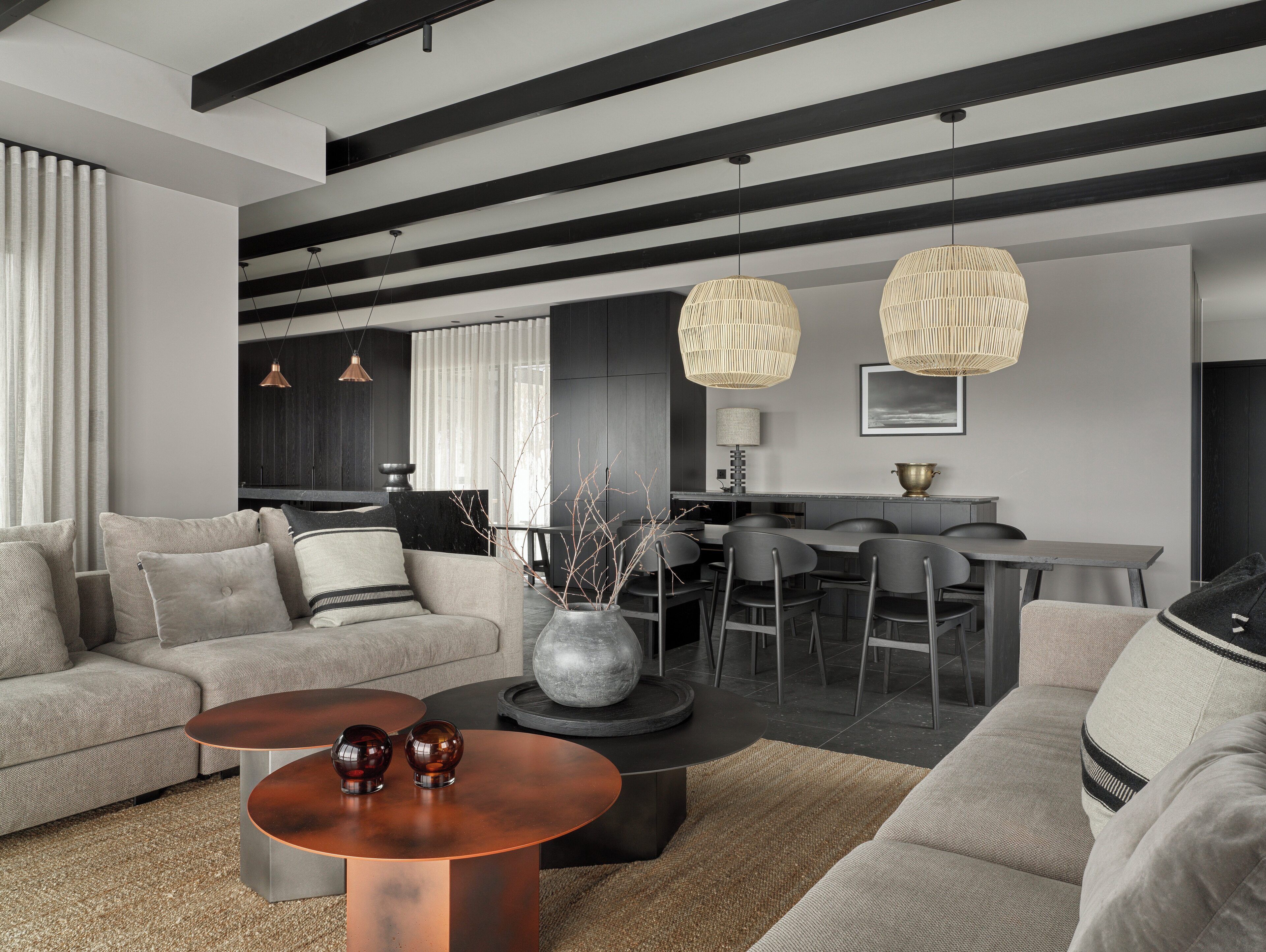 TV, fireplace, books