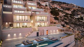 Fassade der Unterkunft â Abend/Nacht