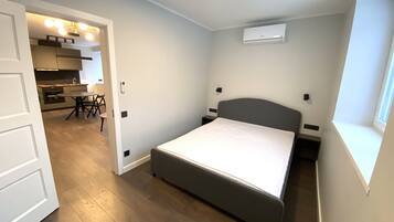 1 makuuhuone, vuodevaatteet